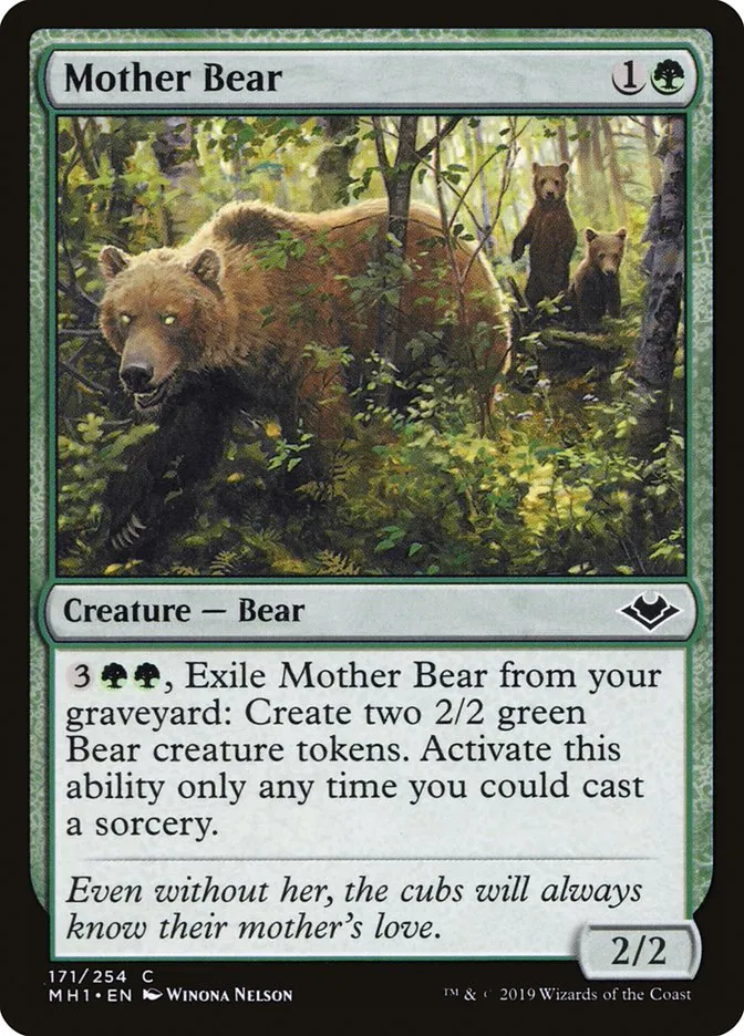 2019 Modern Horizons Mother Bear common #171 unlisted card image