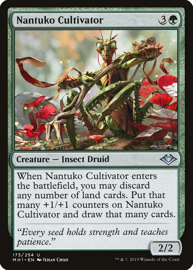 2019 Modern Horizons Nantuko Cultivator uncommon #173 unlisted card image