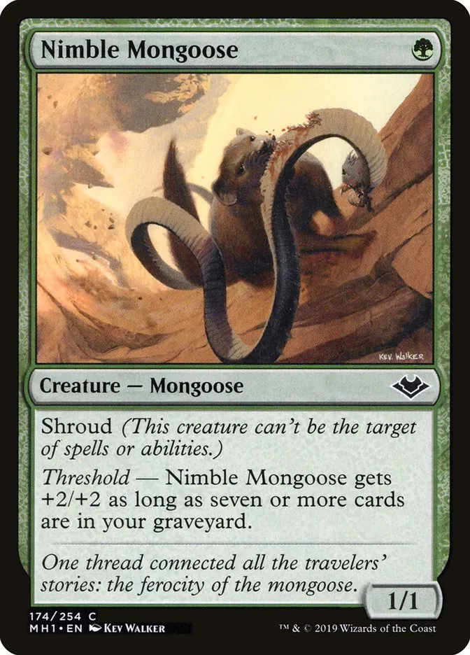 2019 Modern Horizons Nimble Mongoose common #174 unlisted card image