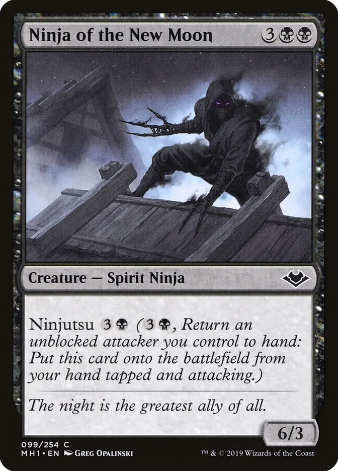 2019 Modern Horizons Ninja of the New Moon common #99 unlisted card image