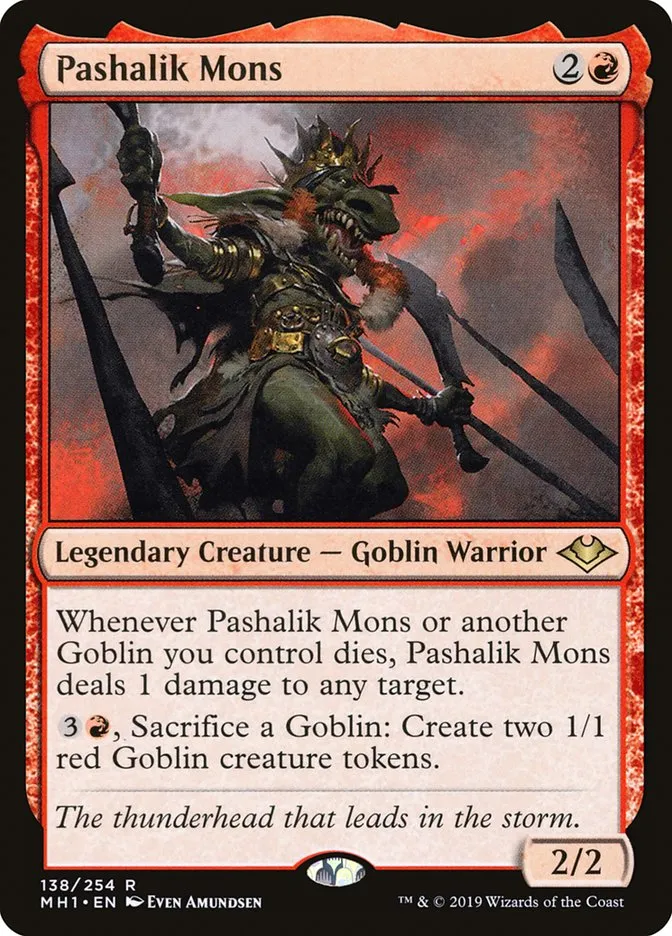 2019 Modern Horizons Pashalik Mons rare #138 unlisted card image