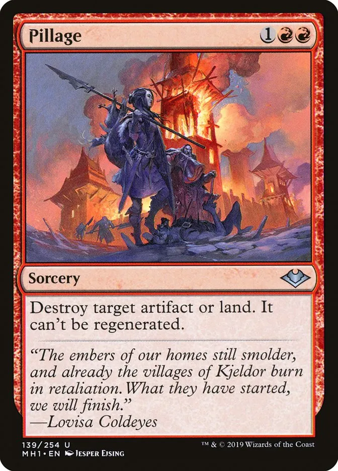 2019 Modern Horizons Pillage uncommon #139 unlisted card image