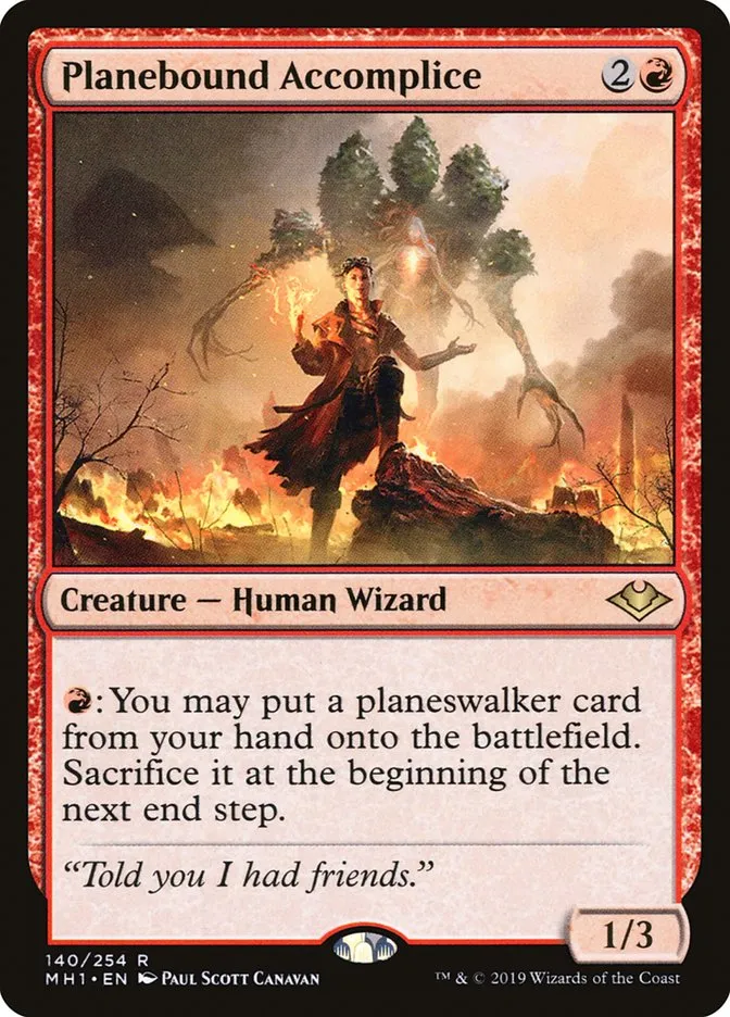 2019 Modern Horizons Planebound Accomplice rare #140 unlisted card image