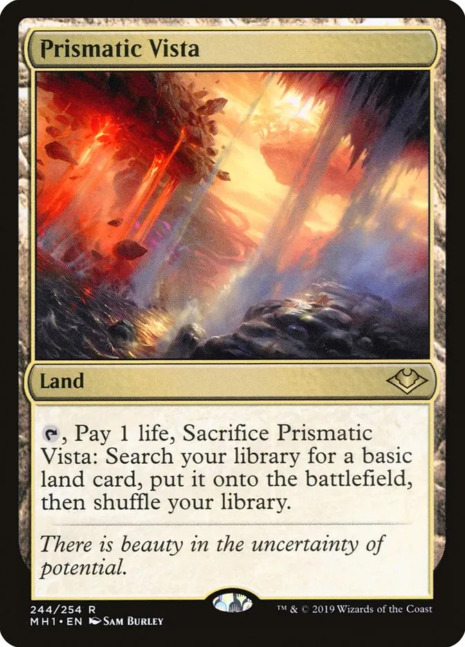 2019 Modern Horizons Prismatic Vista rare #244 unlisted card image