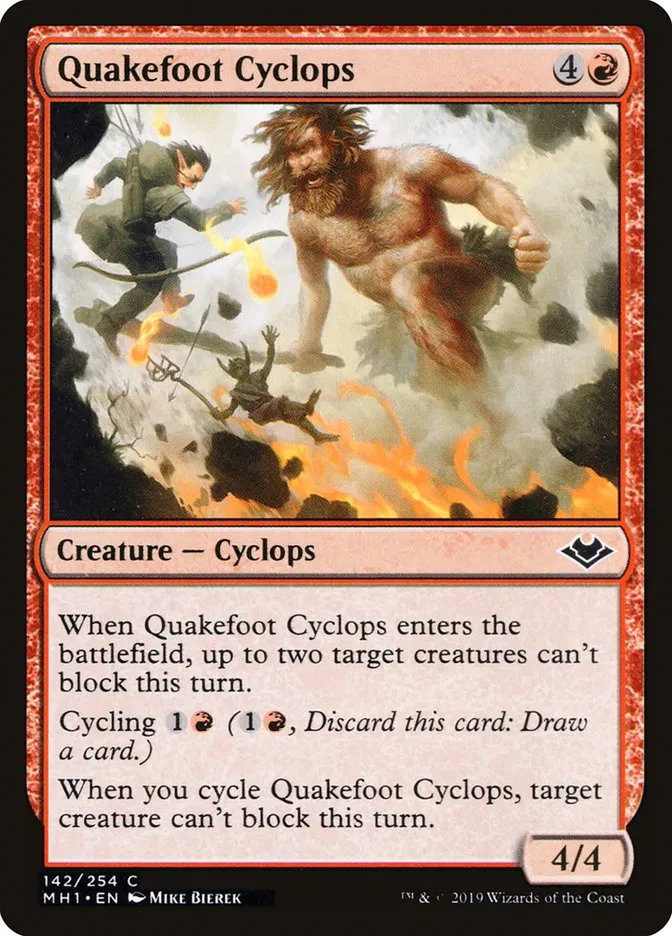 2019 Modern Horizons Quakefoot Cyclops common #142 unlisted card image