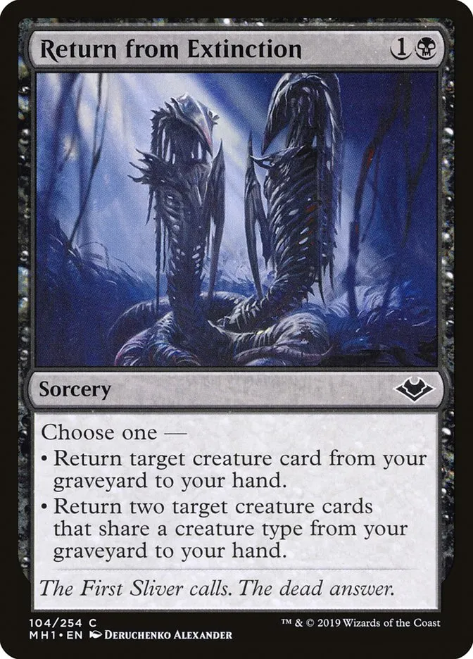 2019 Modern Horizons Return from Extinction common #104 unlisted card image