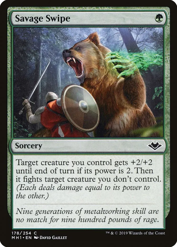 2019 Modern Horizons Savage Swipe common #178 unlisted card image
