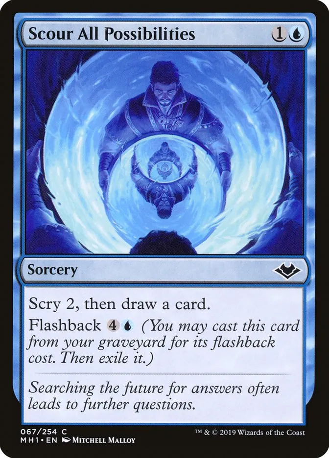 2019 Modern Horizons Scour All Possibilities common #67 unlisted card image