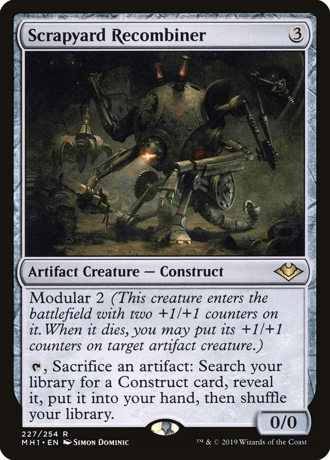 2019 Modern Horizons Scrapyard Recombiner rare #227 unlisted card image