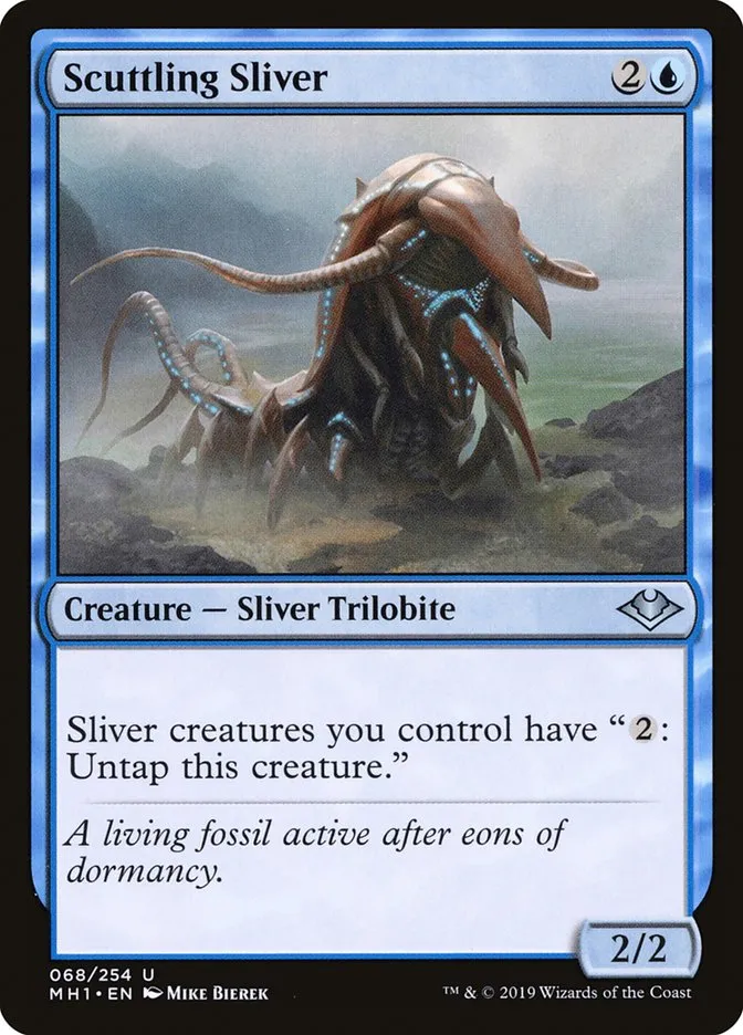 2019 Modern Horizons Scuttling Sliver uncommon #68 unlisted card image