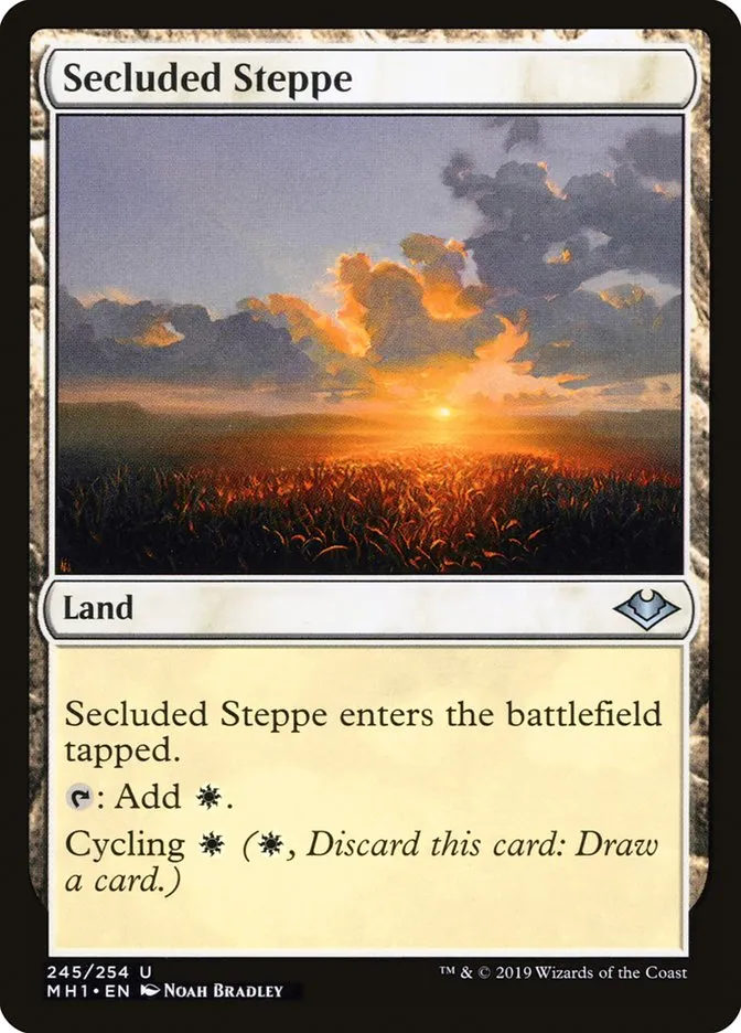 2019 Modern Horizons Secluded Steppe uncommon #245 unlisted card image