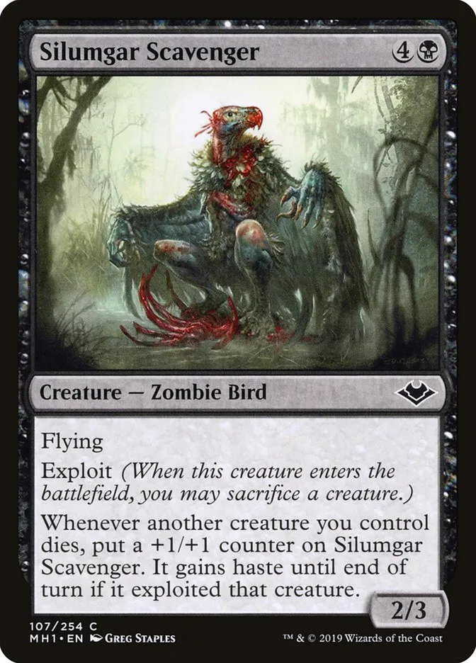 2019 Modern Horizons Silumgar Scavenger common #107 unlisted card image