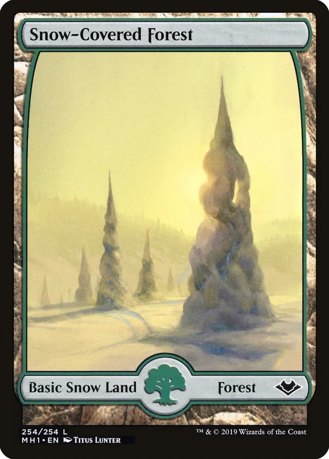 2019 Modern Horizons Snow-Covered Forest common #254 unlisted card image