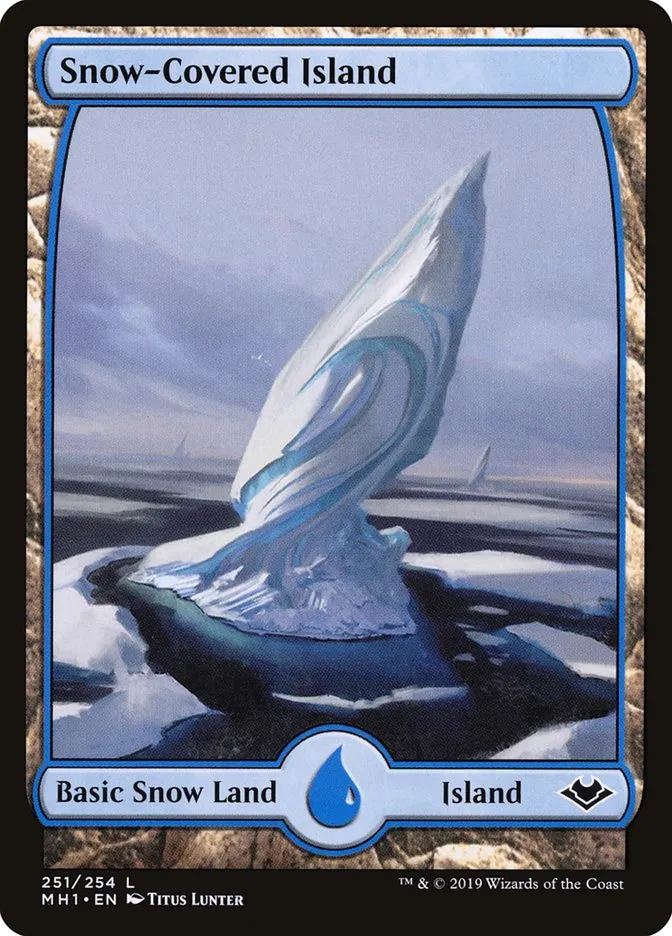 2019 Modern Horizons Snow-Covered Island common #251 unlisted card image