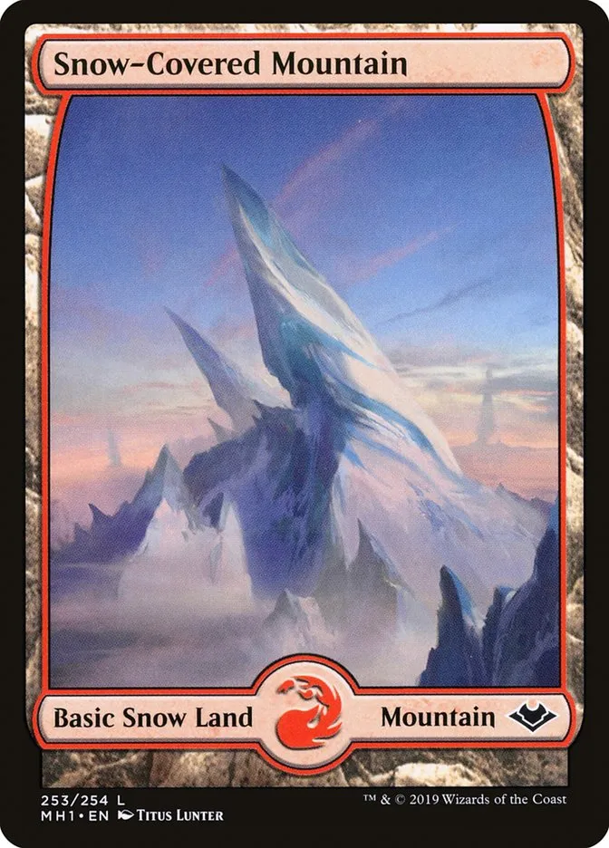 2019 Modern Horizons Snow-Covered Mountain common #253 unlisted card image