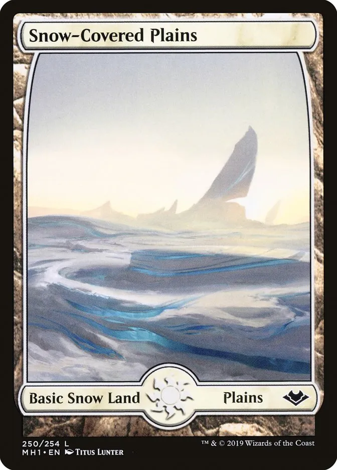 2019 Modern Horizons Snow-Covered Plains common #250 unlisted card image