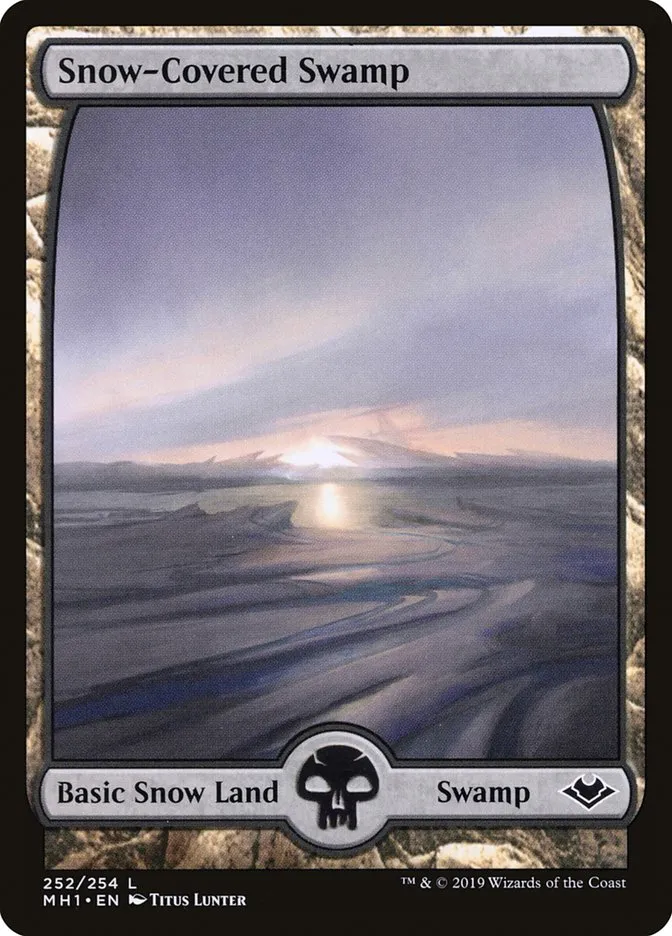 2019 Modern Horizons Snow-Covered Swamp common #252 unlisted card image