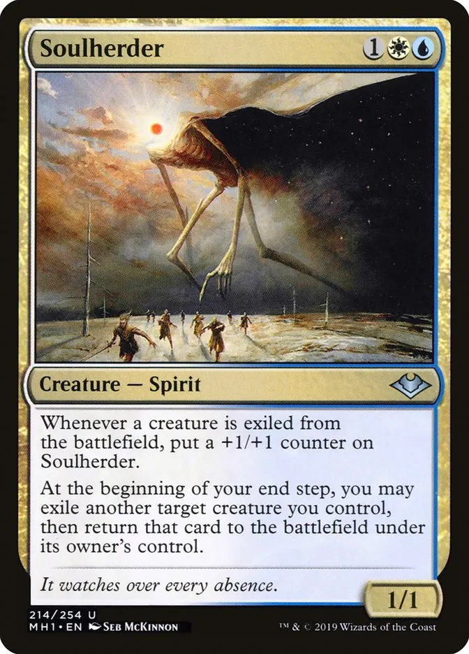 2019 Modern Horizons Soulherder uncommon #214 unlisted card image