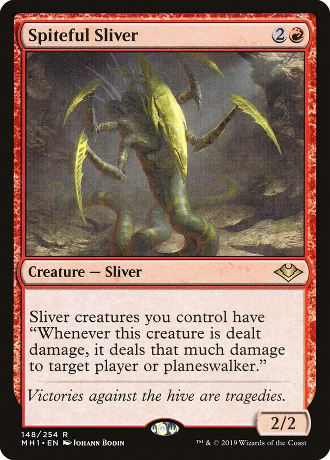 2019 Modern Horizons Spiteful Sliver rare #148 unlisted card image