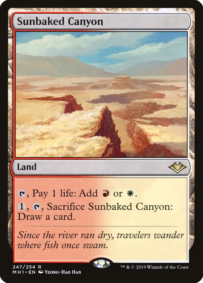 2019 Modern Horizons Sunbaked Canyon rare #247 unlisted card image