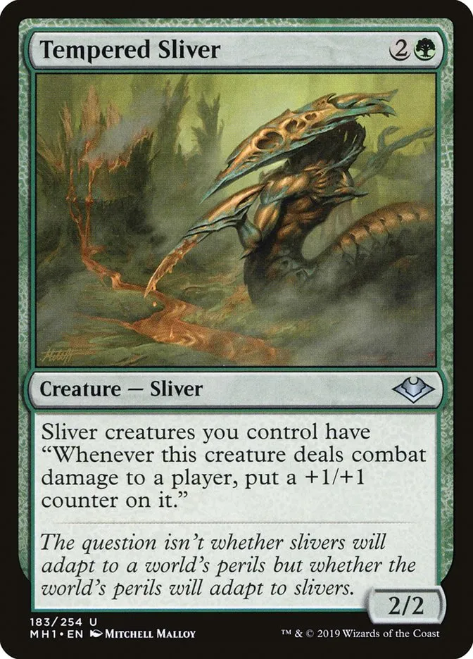 2019 Modern Horizons Tempered Sliver uncommon #183 unlisted card image