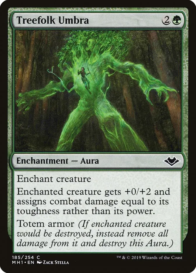 2019 Modern Horizons Treefolk Umbra common #185 unlisted card image