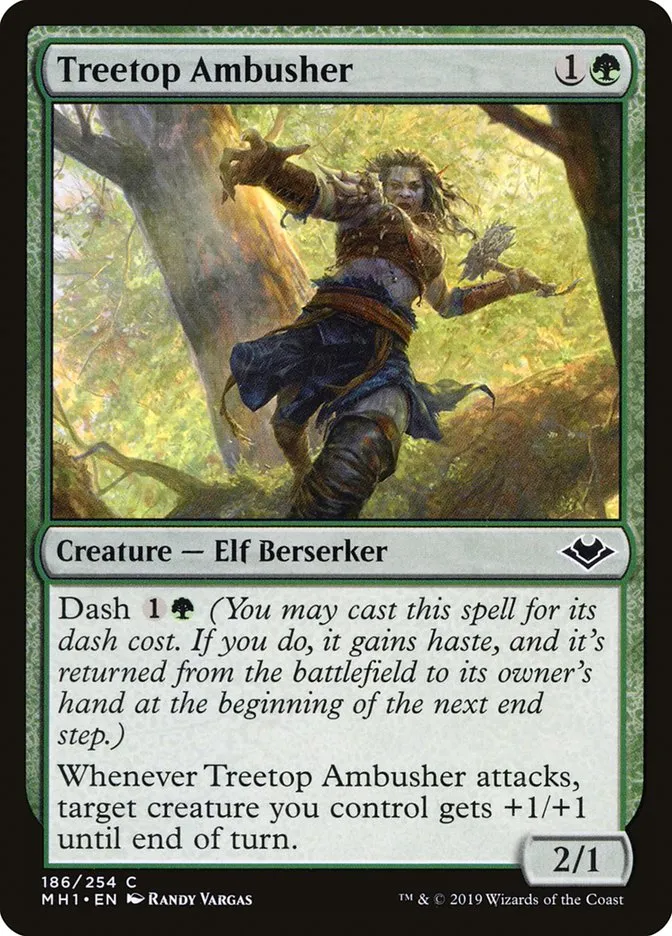 2019 Modern Horizons Treetop Ambusher common #186 unlisted card image