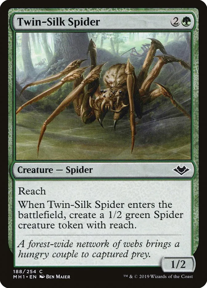 2019 Modern Horizons Twin-Silk Spider common #188 unlisted card image