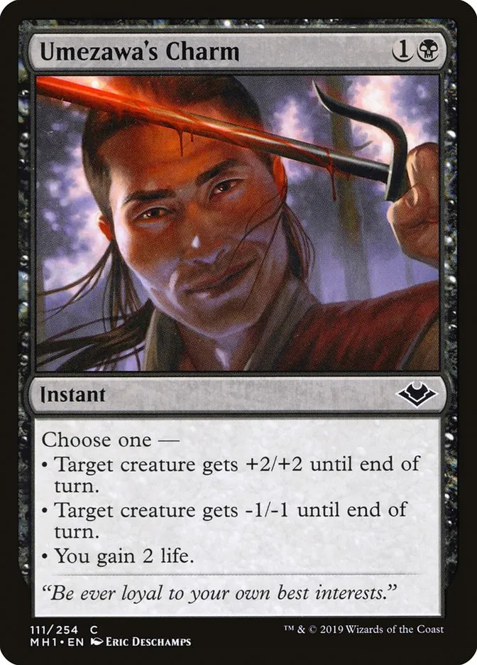 2019 Modern Horizons Umezawa's Charm common #111 unlisted card image
