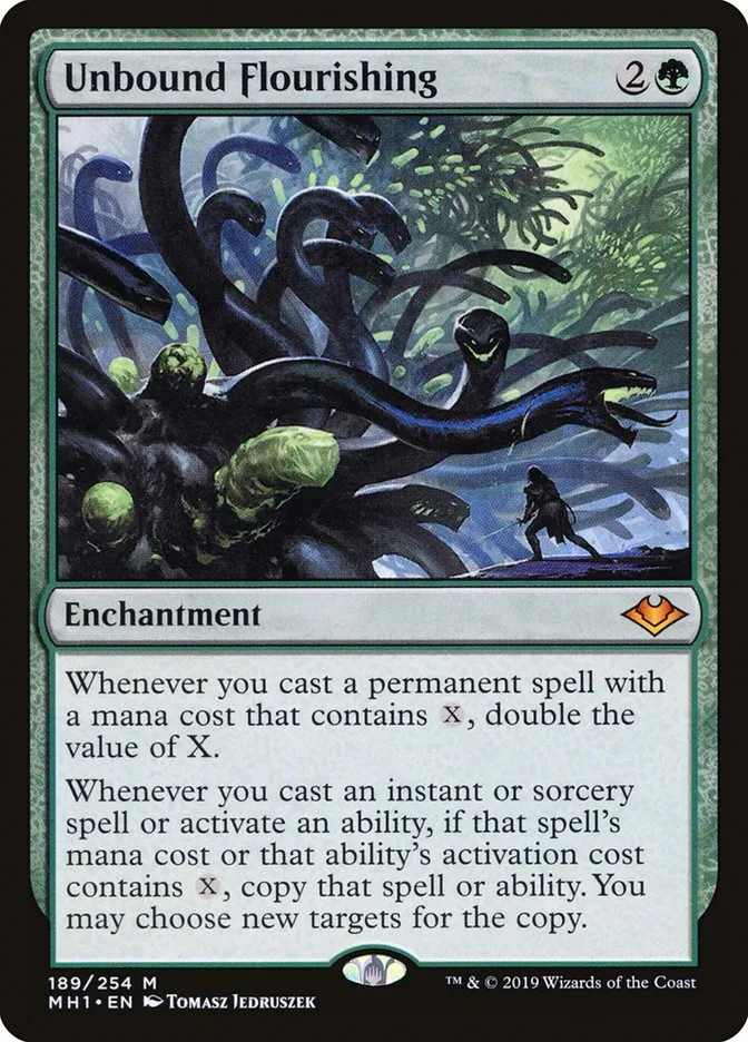 2019 Modern Horizons Unbound Flourishing mythic #189 unlisted card image