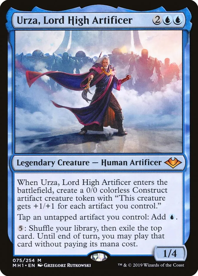 2019 Modern Horizons Urza, Lord High Artificer mythic #75 unlisted card image