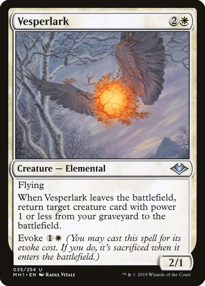 2019 Modern Horizons Vesperlark uncommon #35 unlisted card image