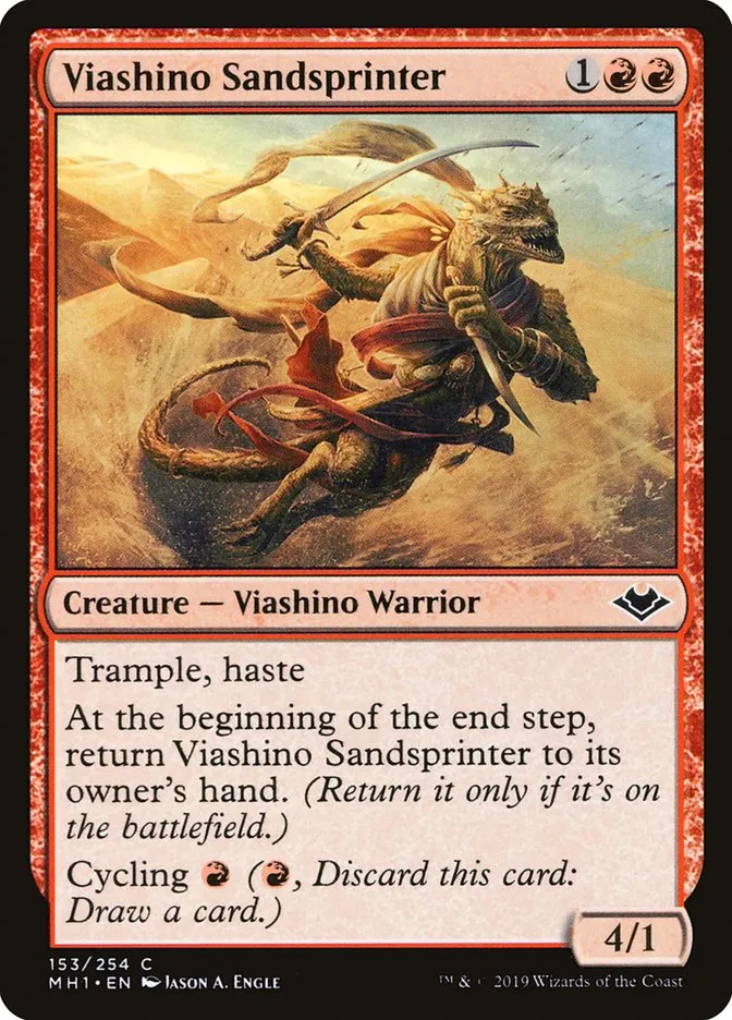 2019 Modern Horizons Viashino Sandsprinter common #153 unlisted card image