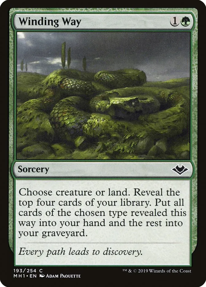 2019 Modern Horizons Winding Way common #193 unlisted card image