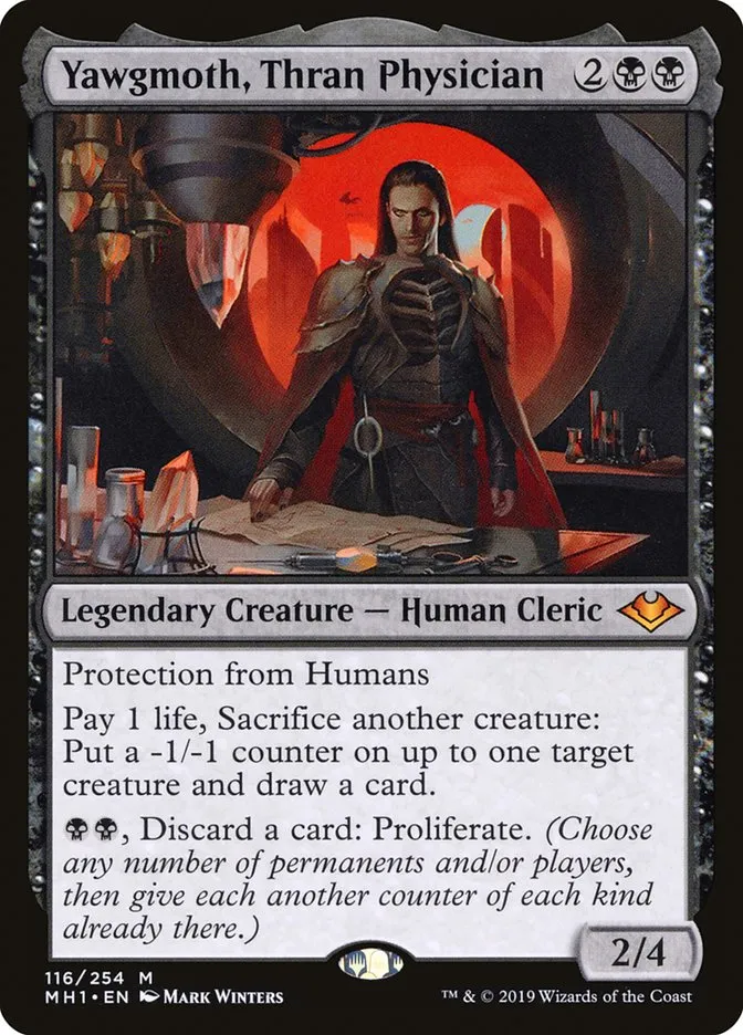 2019 Modern Horizons Yawgmoth, Thran Physician mythic #116 unlisted card image