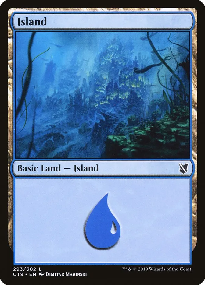 2019 Commander 2019 Island common #293 common card image