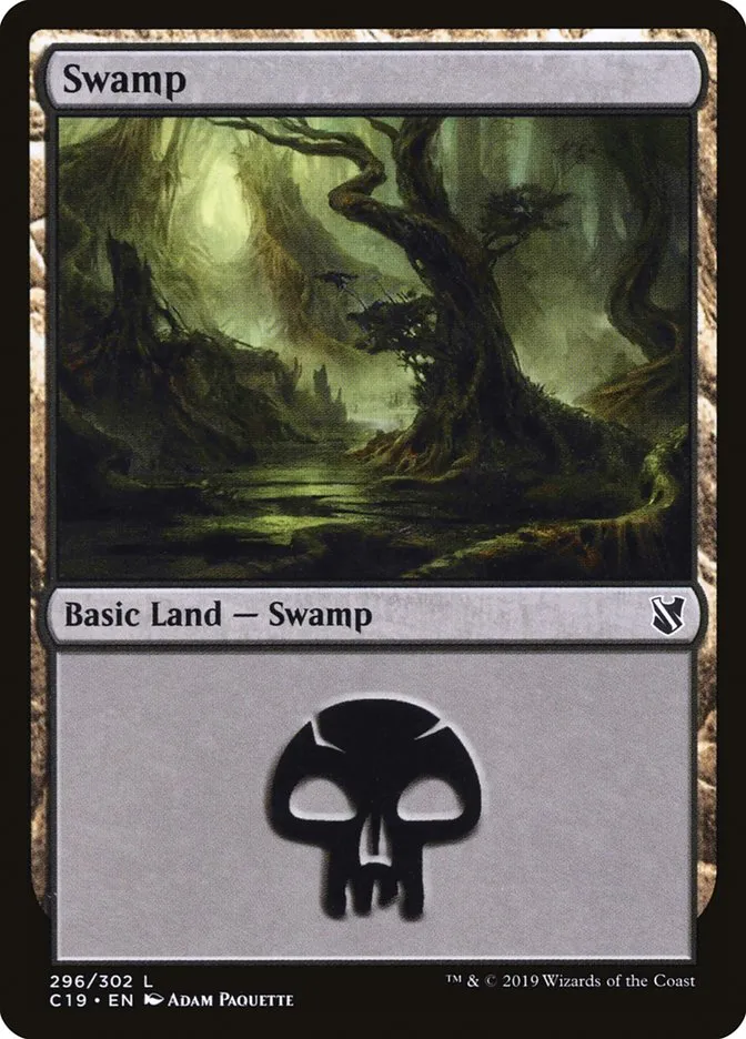 2019 Commander 2019 Swamp common #296 common card image