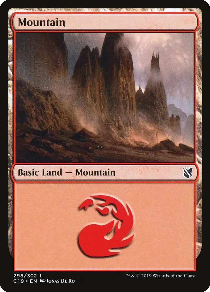 2019 Commander 2019 Mountain common #298 common card image
