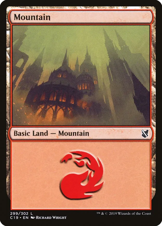 2019 Commander 2019 Mountain common #299 common card image