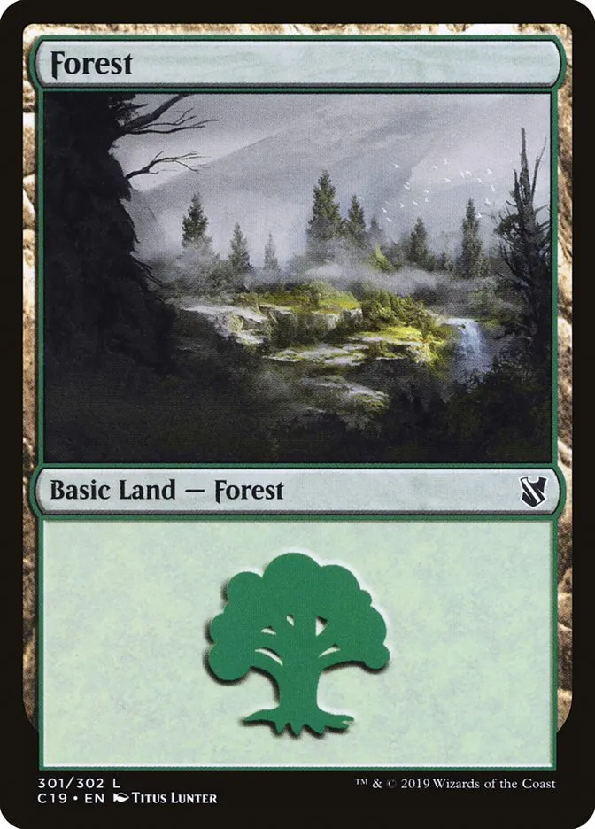 2019 Commander 2019 Forest common #301 common card image