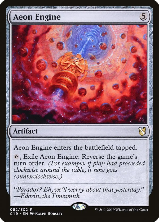 2019 Commander 2019 Aeon Engine rare #52 rare card image