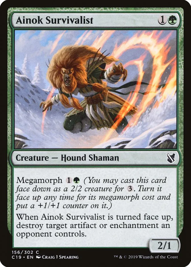 2019 Commander 2019 Ainok Survivalist common #156 common card image