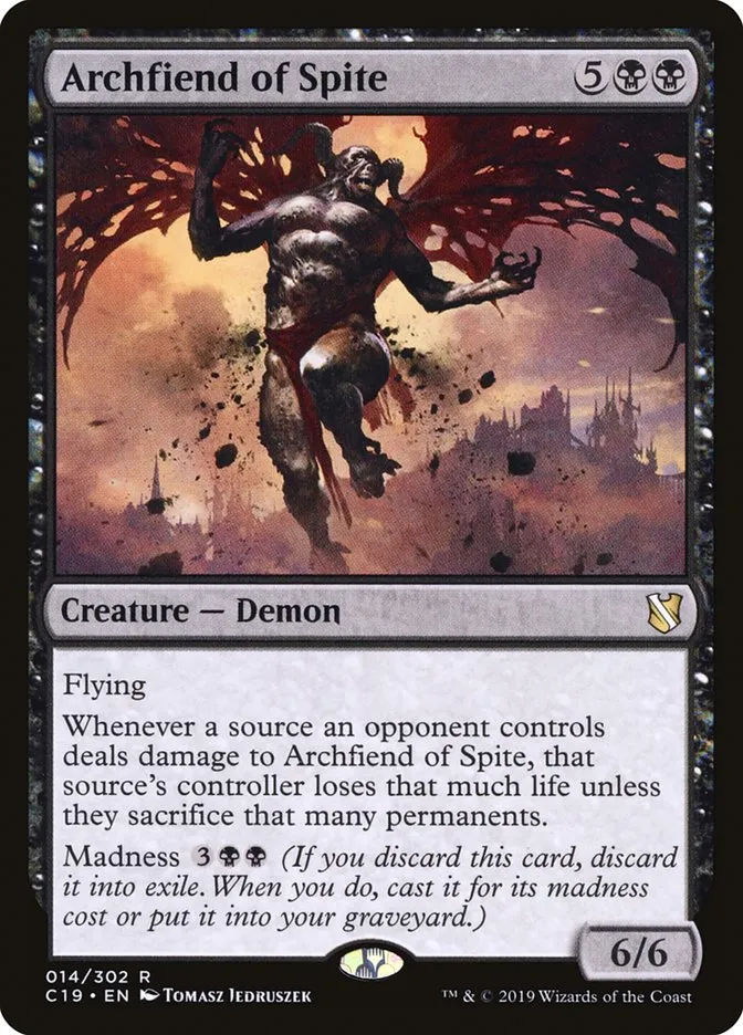 2019 Commander 2019 Archfiend of Spite #14 rare card image