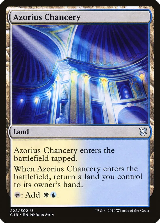 2019 Commander 2019 Azorius Chancery uncommon #228 uncommon card image
