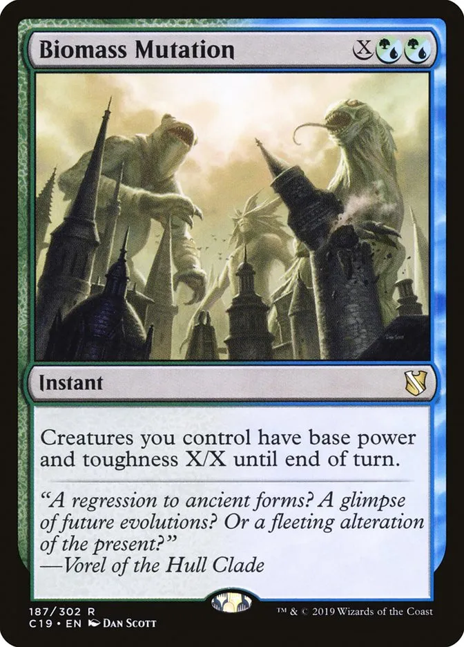 2019 Commander 2019 Biomass Mutation #187 rare card image