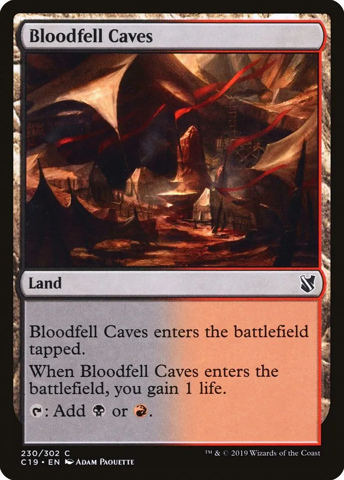 2019 Commander 2019 Bloodfell Caves common #230 common card image