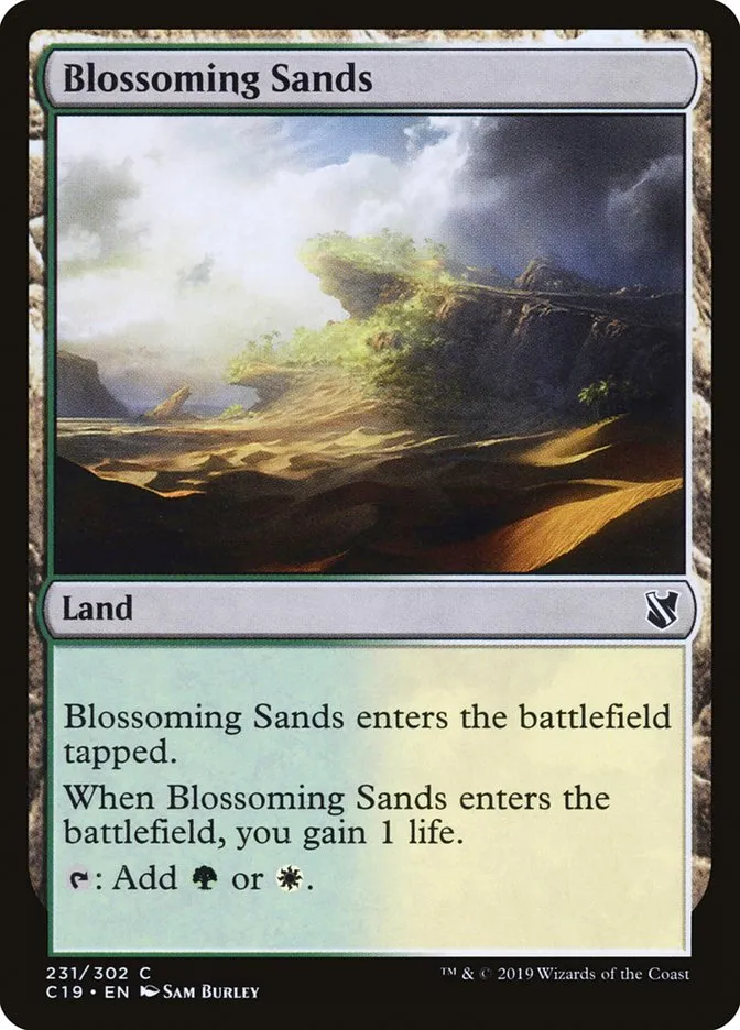 2019 Commander 2019 Blossoming Sands common #231 common card image