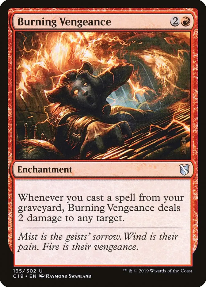 2019 Commander 2019 Burning Vengeance #135 uncommon card image