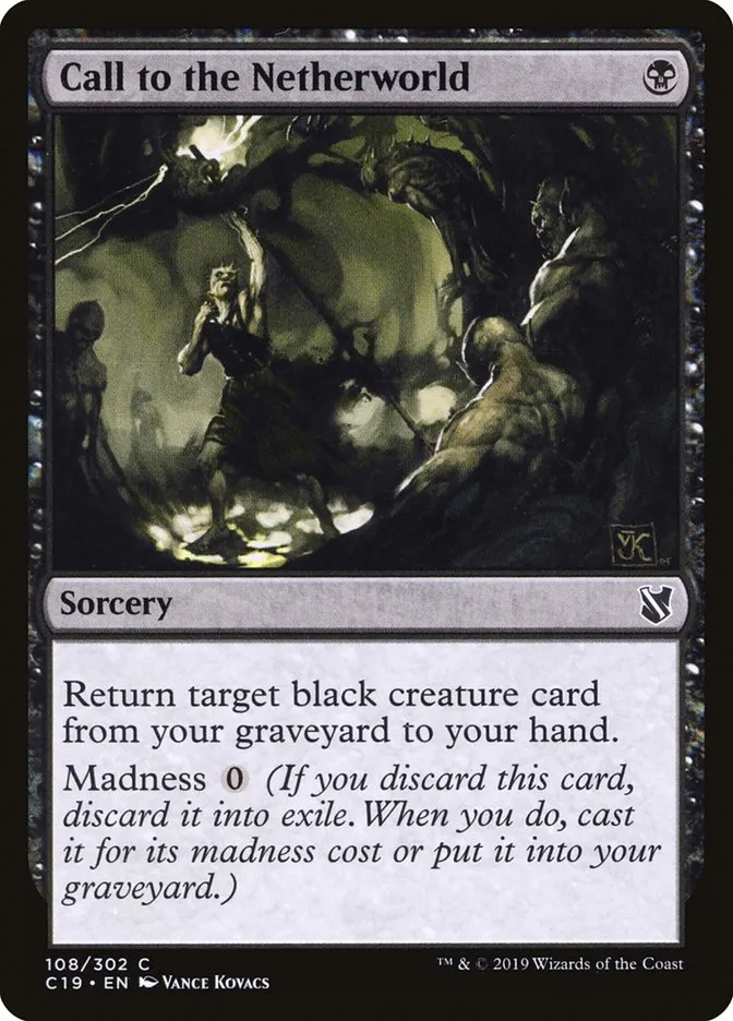 2019 Commander 2019 Call to the Netherworld #108 common card image