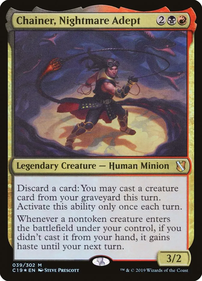 2019 Commander 2019 Chainer, Nightmare Adept mythic #39 mythic card image